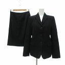 【中古】コムサデモード COMME CA DU MODE スーツ セットアップ ジャケット スカート ウール M ブラック /UO レディース 【ベクトル 古着】 250707