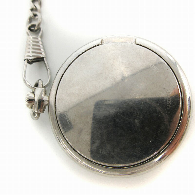 【中古】シチズン CITIZEN レグノ 懐中時計 電波ソーラー アナログ カレンダー付き ステンレス 銀色 H415-R005111 /UO メンズ 【ベクトル 古着】 250729