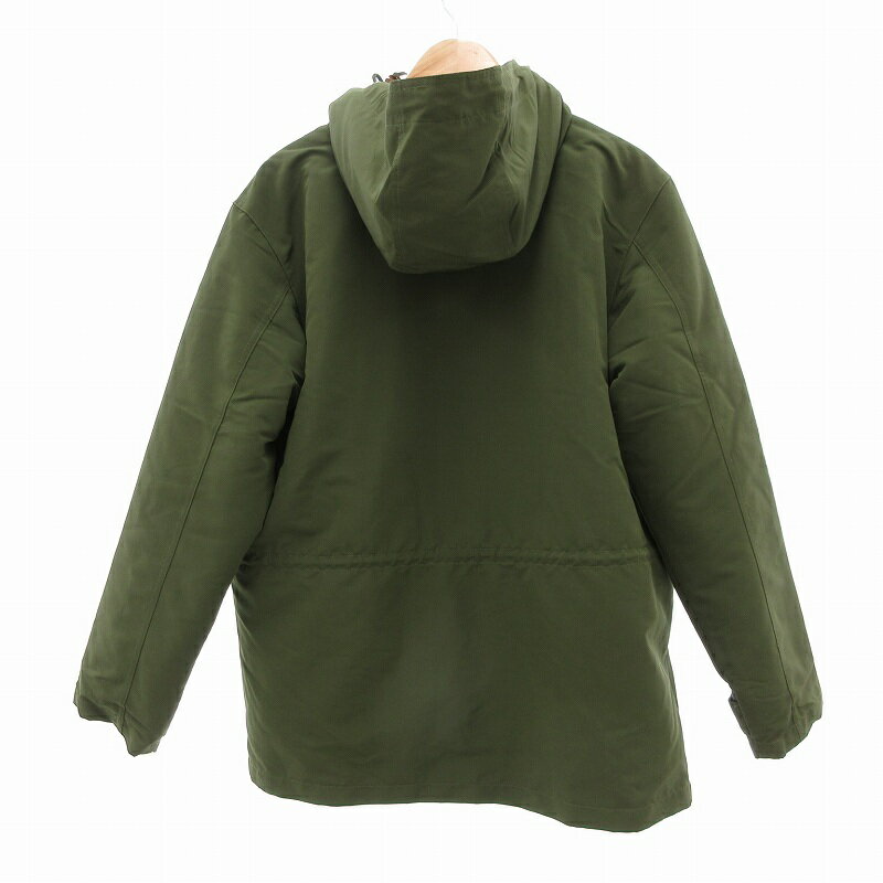 【中古】Classical Elf JaVa 美品 22AW 3WAYミドル丈無地マウンテンパーカー ボアライナー付き L ダークカーキ /UO メンズ 【ベクトル 古着】 250729