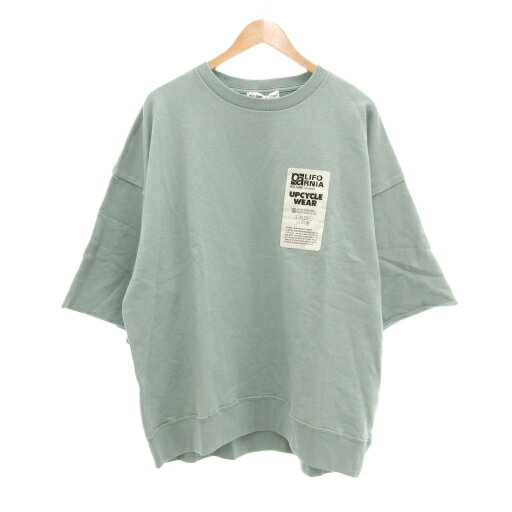 【中古】未使用品 ジャーナルスタンダード レリューム JOURNAL STANDARD relume CALIFORNIA タグ付き スウェット Tシャツ 半袖 裏毛 L 緑 グリーン /UO メンズ 【ベクトル 古着】 250926
