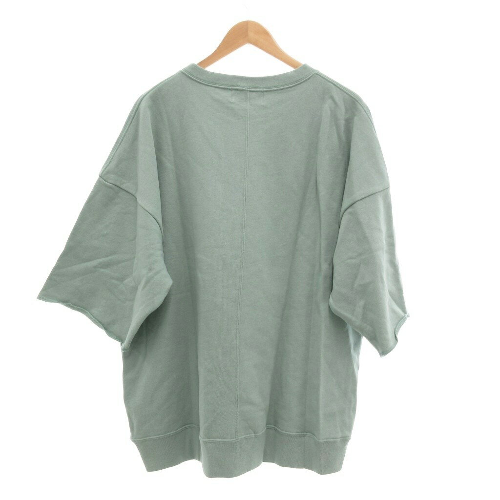 【中古】未使用品 ジャーナルスタンダード レリューム JOURNAL STANDARD relume CALIFORNIA タグ付き スウェット Tシャツ 半袖 裏毛 L 緑 グリーン /UO メンズ 【ベクトル 古着】 250926