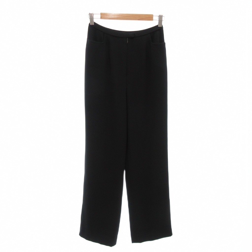 【中古】レリアン Leilian パンツ スラックス スリムテーパード 9 黒 ブラック /AE レディース 【ベクトル 古着】 251016