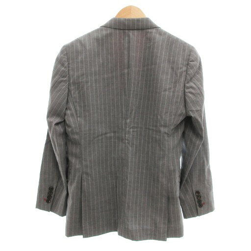 【中古】ブラックレーベルクレストブリッジ BLACK LABEL CRESTBRIDGE セットアップ スーツ テーラードジャケット パンツ スラックス ストライプ 背抜き 36 グレー /JS メンズ 【ベクトル 古着】 251028