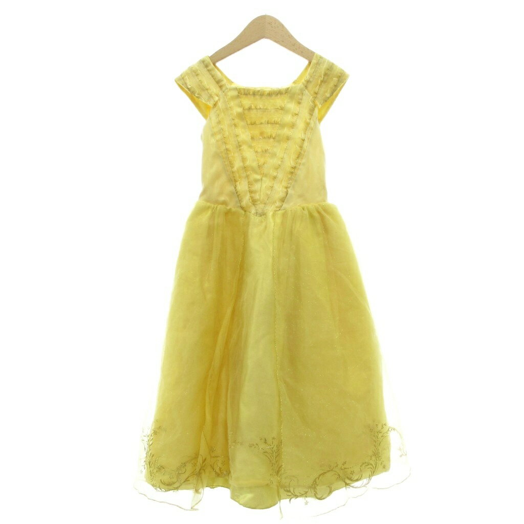 【中古】ディズニー Disney ビビディバビディ ブティック 美女と野獣 ベル コスチュームドレス ワンピース 120 黄 イエロー /UO キッズ 【ベクトル 古着】 251028