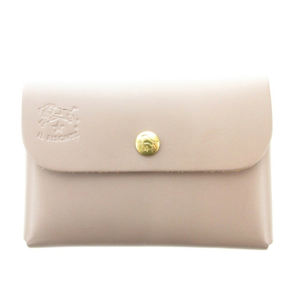 【中古】イルビゾンテ IL BISONTE SCC032 PG0001 カードケース Card Case Classic トルトラ レザー 本革 グレージュ /AE メンズ レディース 【ベクトル 古着】 251122