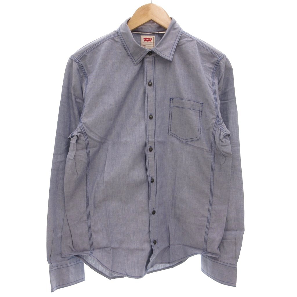 【中古】リーバイス Levi's カジュアルシャツ 長袖 S 青 ブルー /GV メンズ 【ベクトル 古着】 251213
