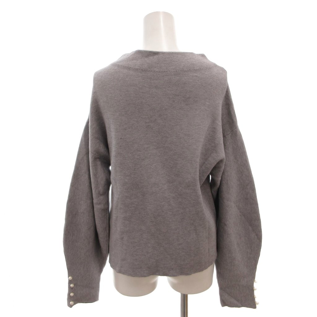 【中古】ナノユニバース nano universe 24AW ミラノリブパールスリーブニット カットソー ハイネック ビジューボタン 長袖 F グレー /FF レディース 【ベクトル 古着】 260314 auc-vector-20792710 ブランド古着の買取販売ベクトル サンプル画像2