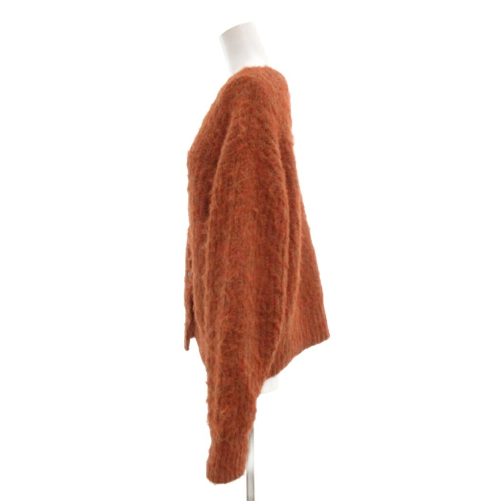 【中古】ナノユニバース nano universe 美品 前後2WAY起毛ニット カーディガン シャギー 長袖 ウール混 オレンジ /MG レディース 【ベクトル 古着】 260324 auc-vector-20827380 ブランド古着の買取販売ベクトル サンプル画像2