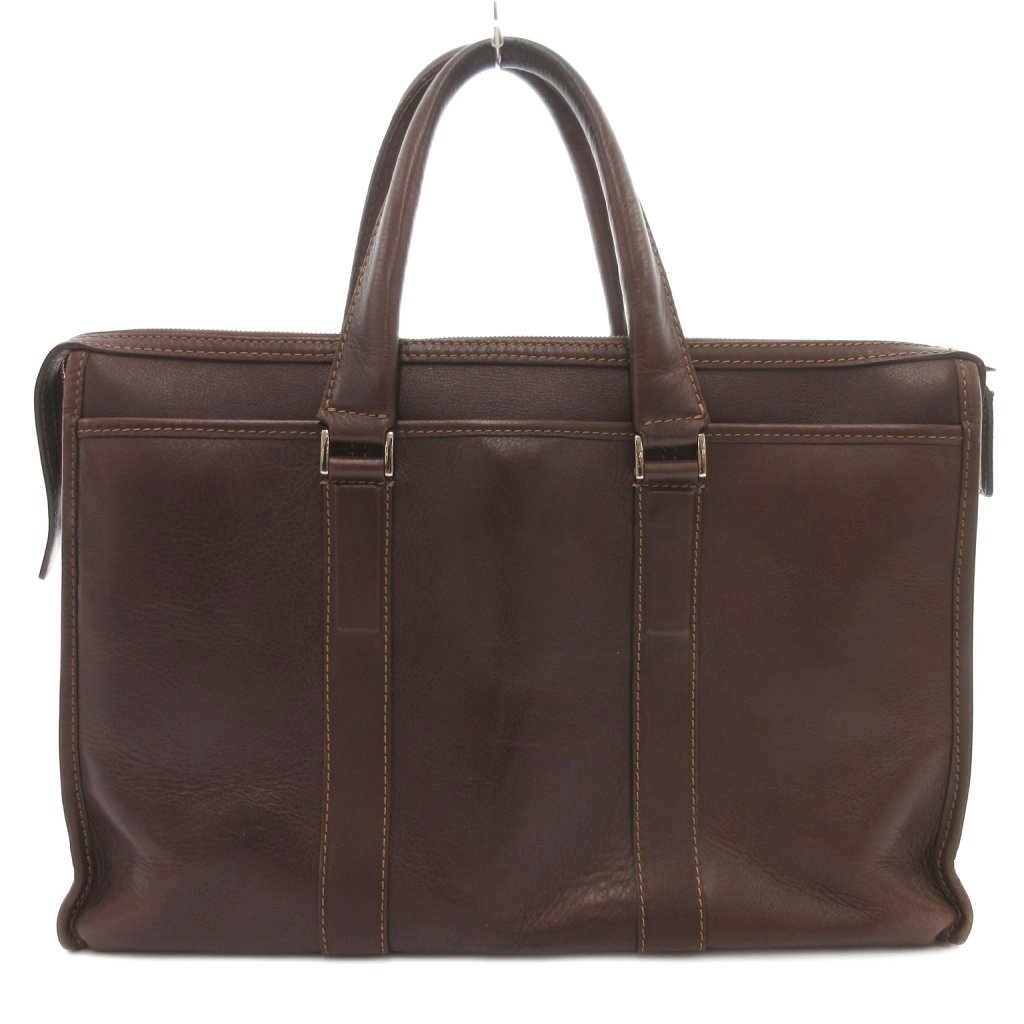 【中古】土屋鞄製造所 土屋鞄 プロータ 防水 スタンダードブリーフ ビジネスバッグ レザー 茶 ブラ ...
