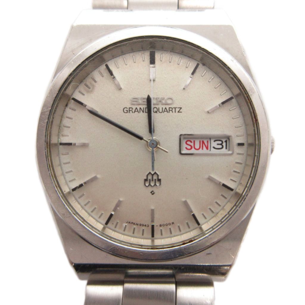 【中古】セイコー SEIKO グランドクオーツ GRAND QUARTZ 腕時計 ウォッチ アナログ ツインクォーツ デイデイト 9943-8000 シルバーカラー /MG メンズ 【ベクトル 古着】 260601