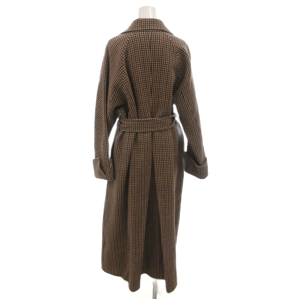 【中古】ミラオーウェン Mila Owen 接結 ロング トレンチコート グレンチェック ベルト ロング 0 茶 ブラウン /FF レディース 【ベクトル 古着】 260416 auc-vector-20866566 ブランド古着の買取販売ベクトル サンプル画像2