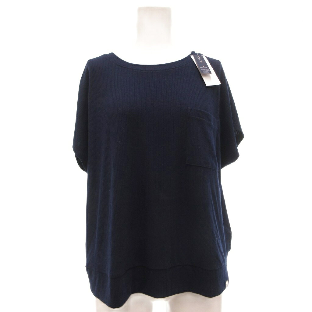 Rakuten - 【中古】未使用品 ギャップ GAP タグ付き BODY リブ編み半袖パジャマトップス カットソー フレンチスリーブ M ネイビー /MG レディース 【ベクトル 古着】 260421