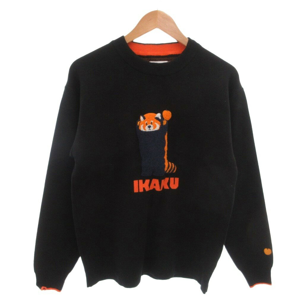 【中古】未使用品 グラニフ graniph タグ付き イカク ウォッシャブルニット セーター 長袖 S 黒 ブラック 013000358 /FF メンズ 【ベクトル 古着】 260421