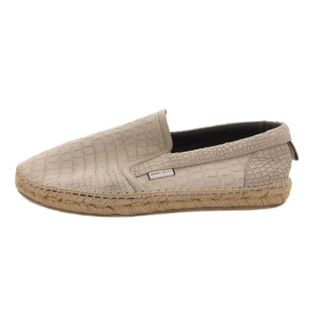 【中古】ジミーチュウ JIMMY CHOO エスパドリーユ スリッポン スニーカー クロコ ...
