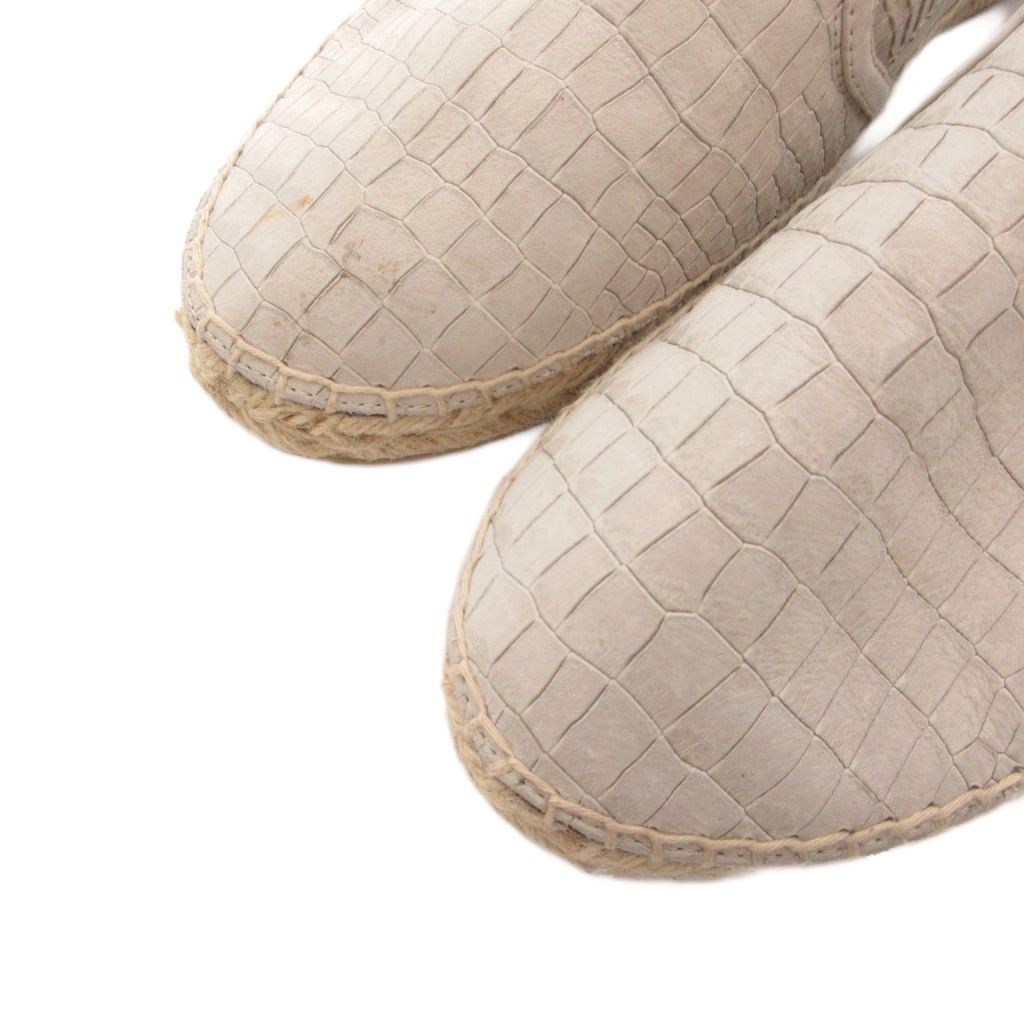 【中古】ジミーチュウ JIMMY CHOO エスパドリーユ スリッポン スニーカー クロコ ...