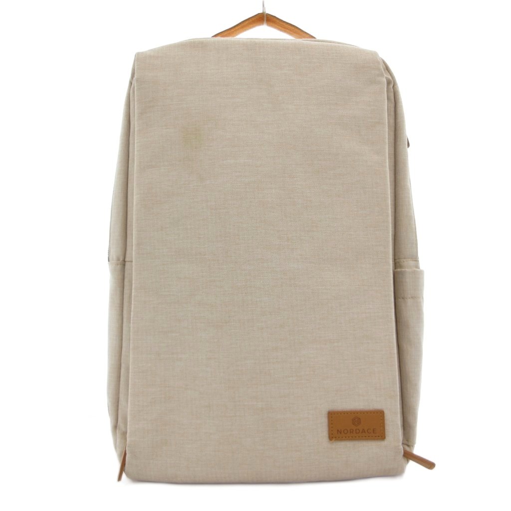 Rakuten - 【中古】NORDACE ノルディス リュックサック デイパック ベージュ 無地 ロゴパッチ /MG メンズ レディース 【ベクトル 古着】 260514