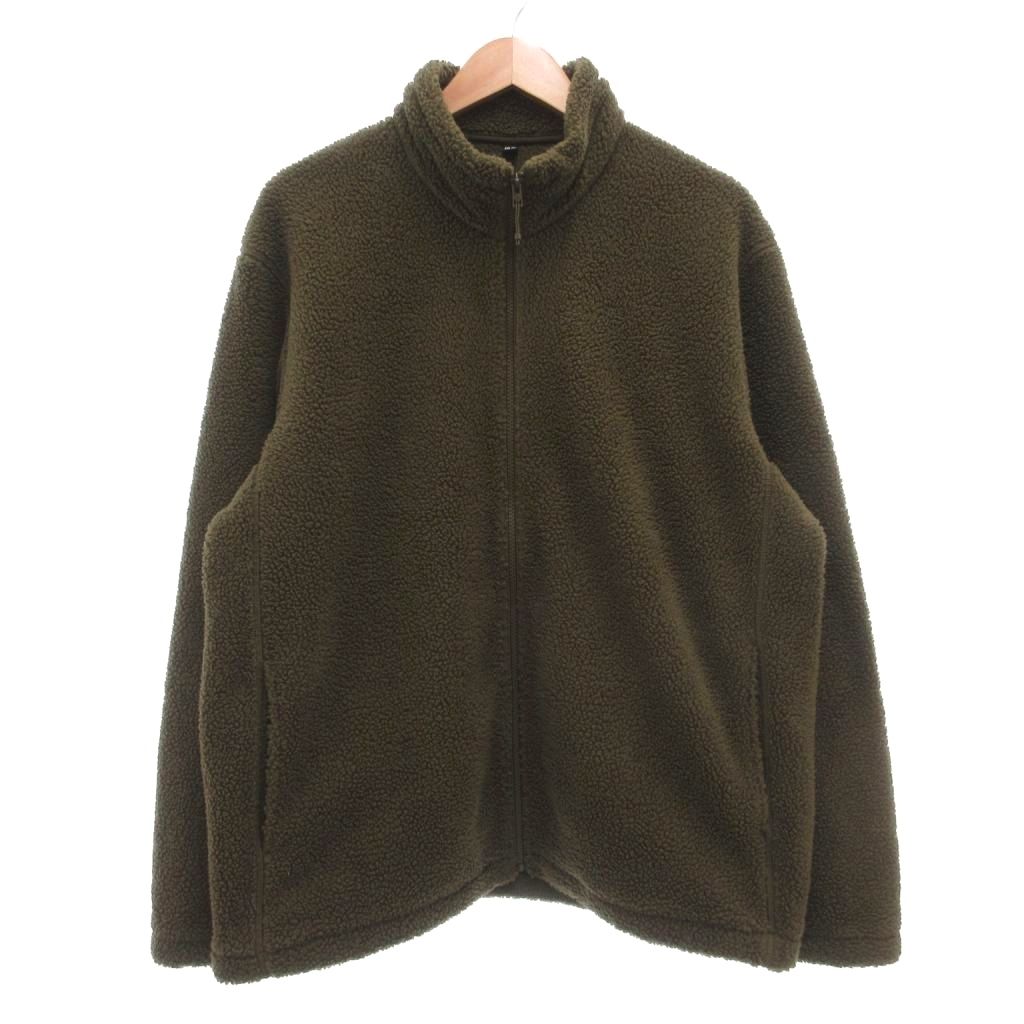 乐天商城 - 【中古】ユニクロ UNIQLO 美品 24AW ボアフリースジャケット ジャケット ブルゾン 469953 XL 緑 グリーン カーキ /MG メンズ 【ベクトル 古着】 260508