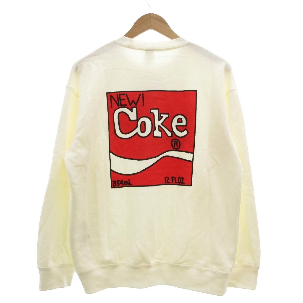 【中古】未使用品 ユニクロ UNIQLO タグ付き キースヘリング コカコーラ コラボ 25SS スウェット シャツ 長袖 裏毛 M オフホワイト /MG メンズ 【ベクトル 古着】 260512 2