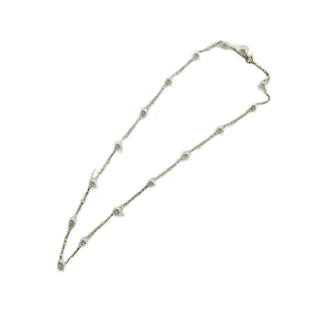 【中古】ノーブランド ネックレス アクセサリー パール 真珠 約6mm 750 K18 ゴール...