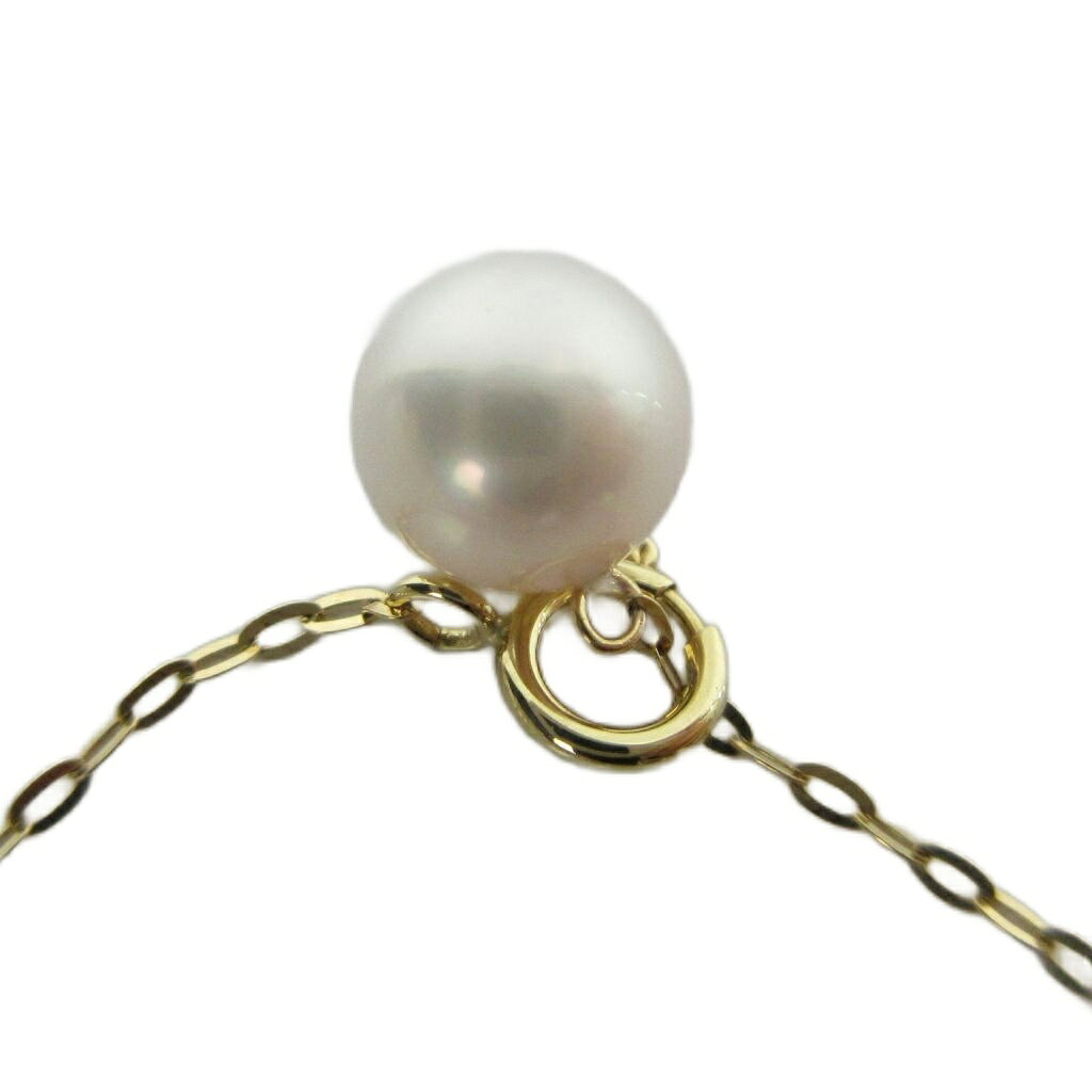 【中古】ノーブランド ネックレス アクセサリー パール 真珠 約6mm 750 K18 ゴール...