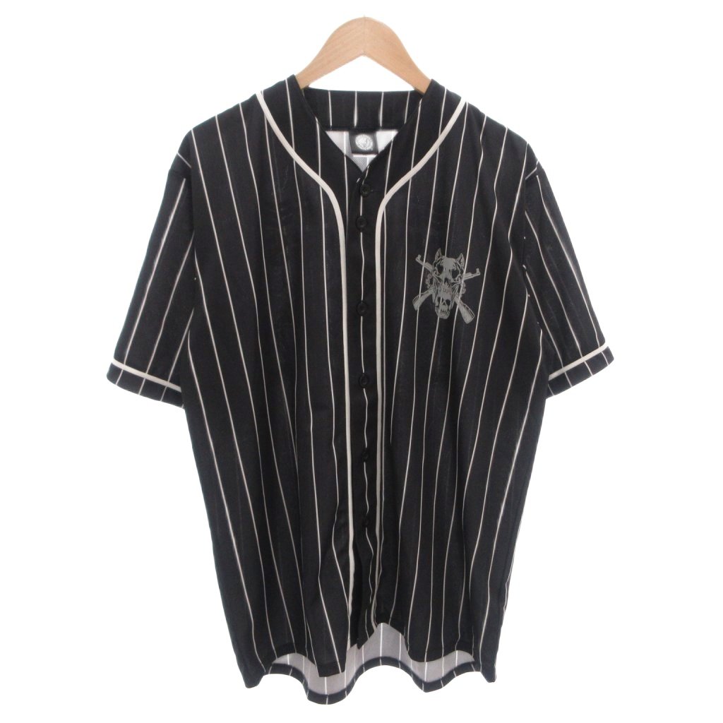 【中古】新日本プロレス バレットクラブ ウォードックス ベースボールシャツ 半袖 XL ブラック /FF メンズ 【ベクトル 古着】 260607