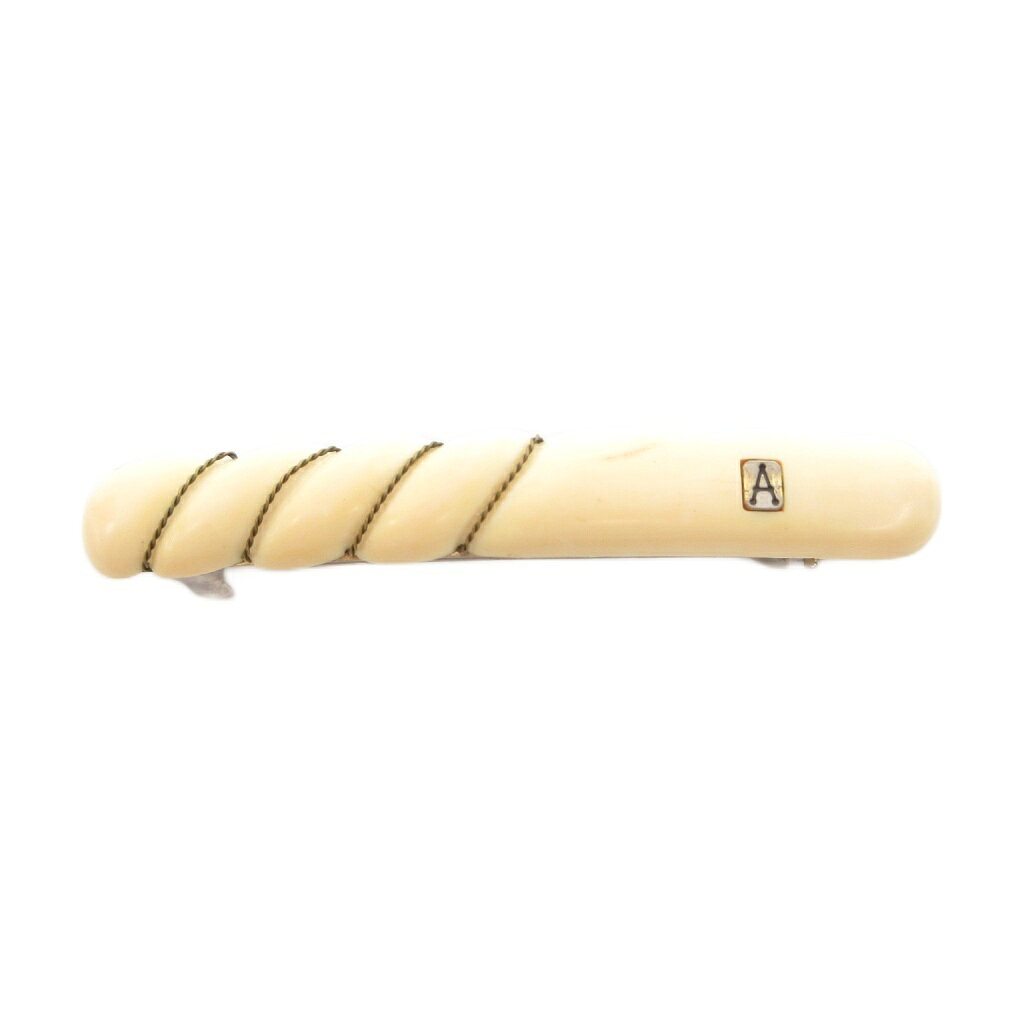 アレクサンドルドゥパリ Alexandre De Paris ヴィンテージ バレッタ ヘアアクセサリー フランス製 ロゴ アイボリー /FF レディース  260628