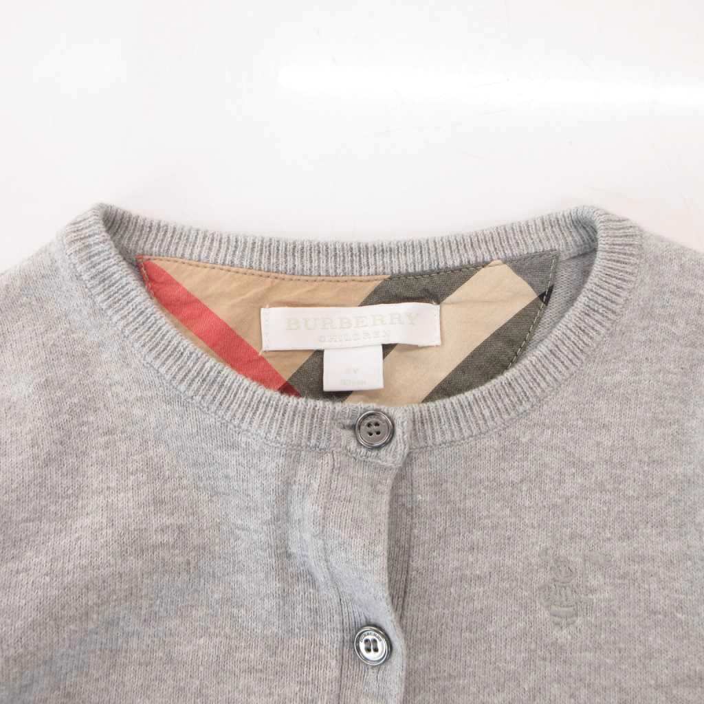 【中古】バーバリー チルドレン BURBERRY CHILDREN カーディガン ニット 長袖 ロゴ...