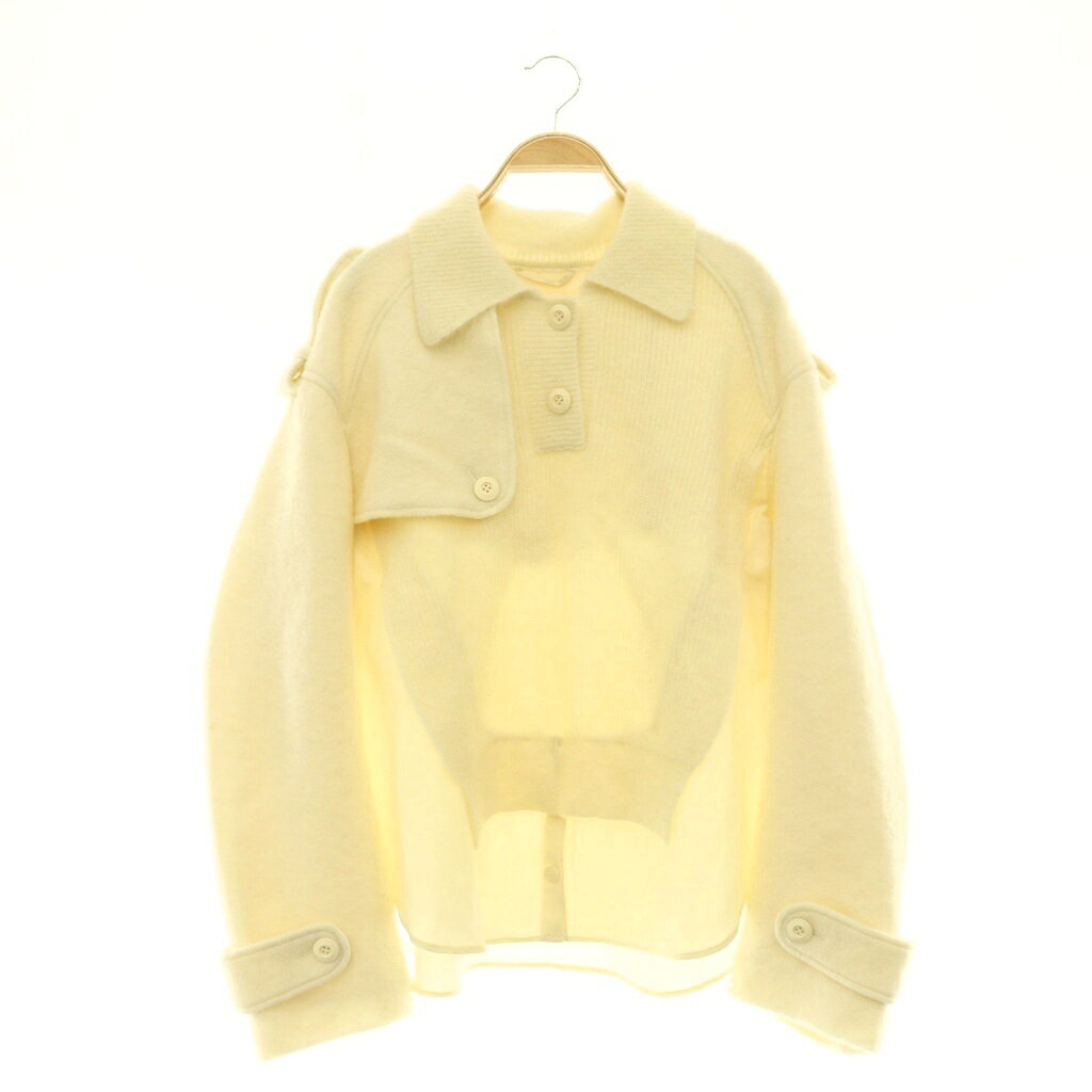 【中古】ジェイエヌビーワイ JNBY レイヤード セーター ウール 長袖 L オフホワイト 5N0612810 /HS レディース 【ベクトル 古着】 260807