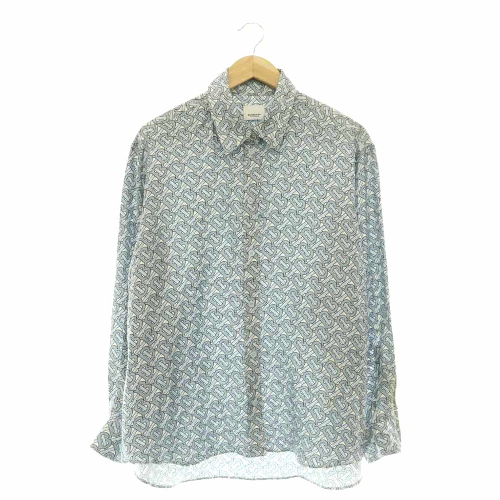 中古 バーバリー ロンドン BURBERRY LONDON シャツ ブラウス 長袖 TB モノグラム シルク 42 ライトブルー auc-vector-21170762 ブランド古着の買取販売ベクトル パッケージ画像