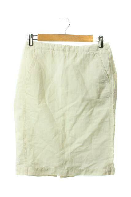 乐天商城 - 【中古】ジャーナルスタンダード JOURNAL STANDARD スカート ひざ丈 タイト リネン混 38 白 /HY レディース 【ベクトル 古着】 180712 ブランド古着ベクトルプレミアム店