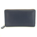 【中古】ジェイ&エムデヴィッドソン J&M Davidson 長財布 ロングウォレット ラウンドファスナー レザー 紺 ネイビー /BB レディース 【ベクトル...