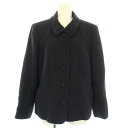 【中古】レリアン Leilian ジャケット ショートコート ウール 肩パット入 13+ 紺 ネイビー /TK レディース 【ベクトル 古着】 250206(4)