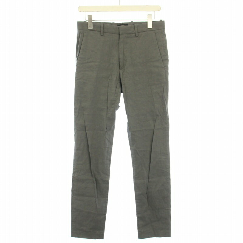 【中古】セオリー Theory ORGANIC CRUNCH ZAINE H パンツ スラックス リネン 28 グレー /TK メンズ 【ベクトル 古着】 250206