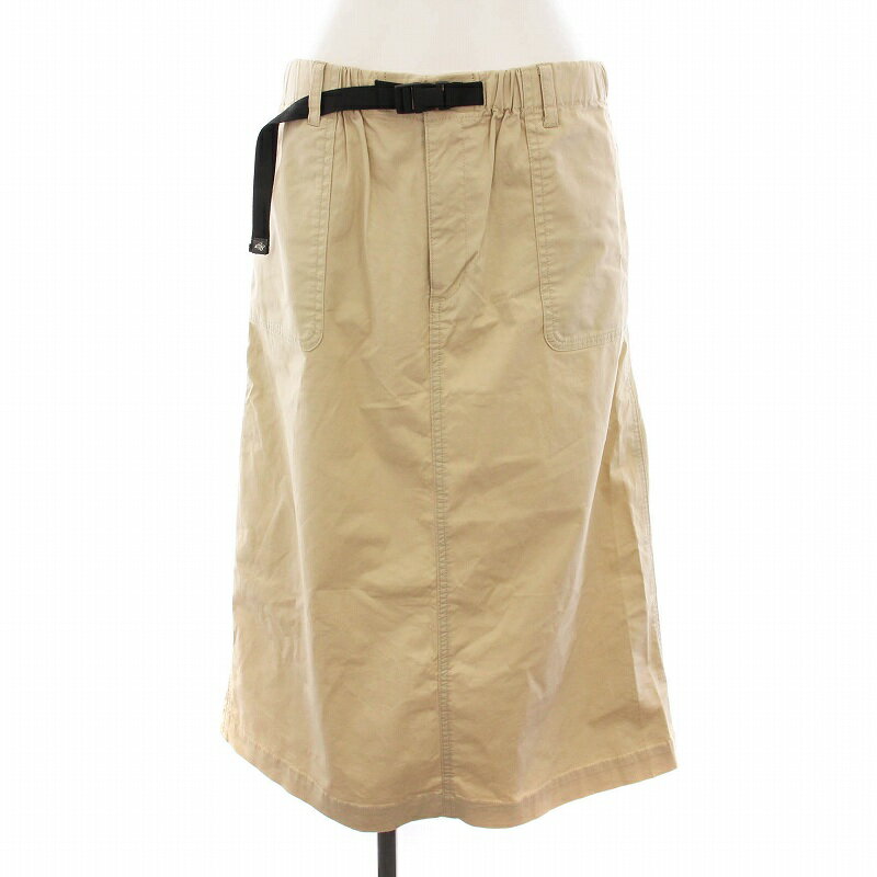 【中古】エディーバウアー EDDIE BAUER スカート ロング クライミング PM ベージュ 400526 /YM レディース 【ベクトル 古着】 250712