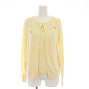 【中古】フランシュリッペ franche lippee アンサンブル ニット ノースリーブ カットソー 長袖 カーディガン M アイボリー イエローベージュ 8...