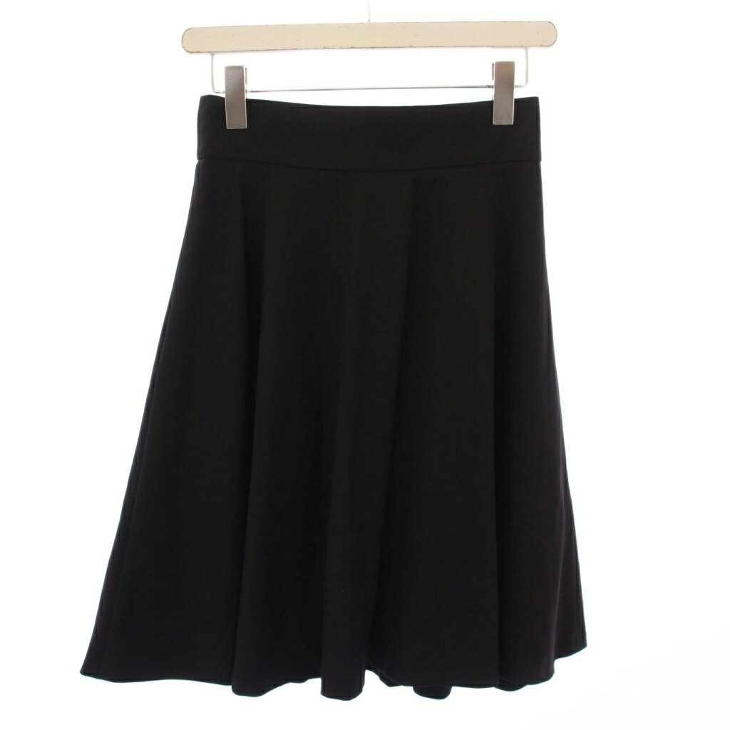 【中古】ブルーレーベルクレストブリッジ BLUE LABEL CRESTBRIDGE フレアスカート ひざ丈 36 黒 55S03-653-09 /BM レディース 【ベクトル 古着】 250904