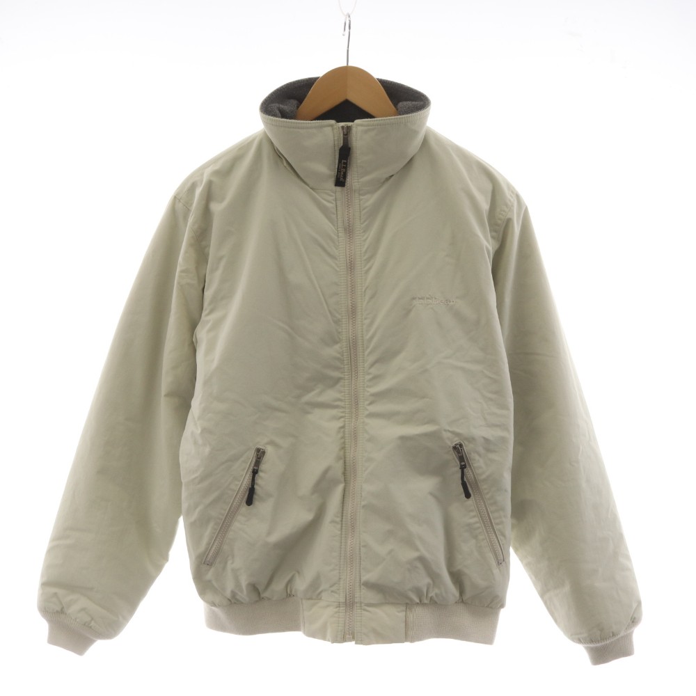 樂天商城 - 【中古】エルエルビーン L.L.BEAN ナイロンジャケット 上着 中綿 S ベージュ 長袖 ジップアップ ハイネック /RR メンズ 【ベクトル 古着】 260424