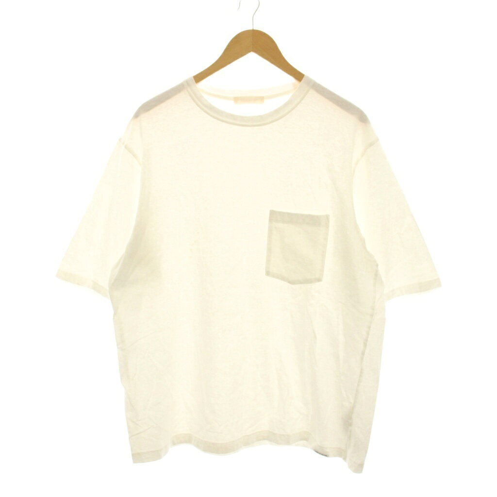 ネストローブ nest Robe CONFECT Tシャツ カットソー 半袖 胸ポケット 3 白 ホワイト /YM メンズ  260501