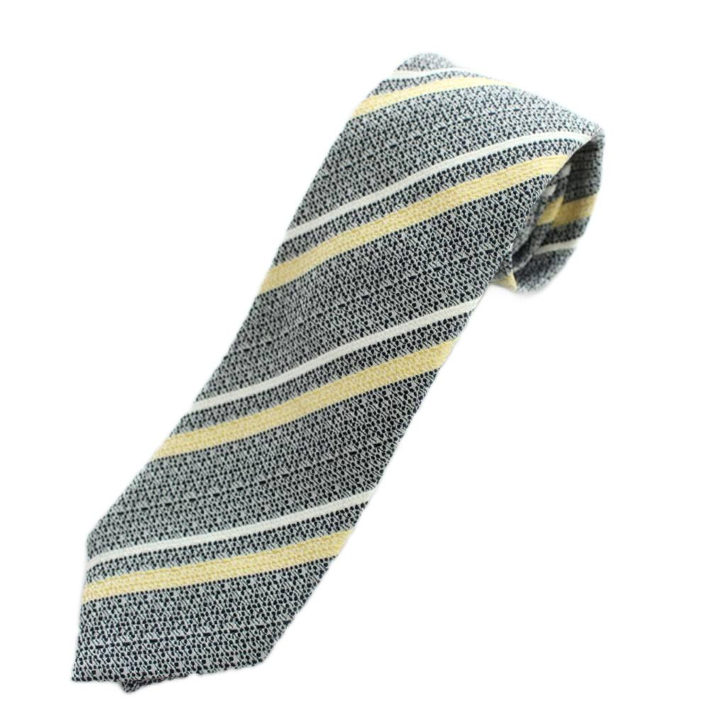 Other - 【中古】エルメネジルドゼニア Ermenegildo Zegna ネクタイ レギュラータイ レジメンタルストライプ シルク 黒 ブラック 黄色 イエロー /YI31 メンズ 【ベクトル 古着】 260508