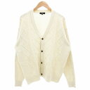 【中古】ビームスハート BEAMS HEART 柄編み カーディガン ケーブルニット 長袖 L アイボリー 42-15-0035-286 /GV メンズ 【ベクトル 古着】 250702