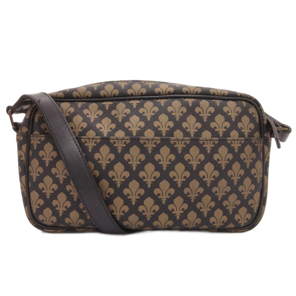【中古】パトリック コックス PATRICK COX ショルダーバッグ 黒 ブラック フルール・ド・リス柄 総柄/NL ■GY06 レディース 【ベクトル 古着】 260505
