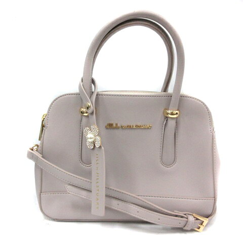 【中古】 ジルバイジルスチュアート JILL by JILLSTUART バッグ ハンド ショルダー 2way レザー ロゴ グレー /SR24 レディース 【ベクトル 古着】 190423