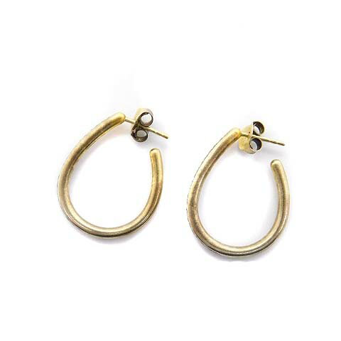 【中古】ジュリーサンドロー JULIE SANDLAU 925 YG INFINITY PEAR HOOP フープピアス ストーン ゴールド色 /MF ■OS レディース 【ベクトル 古着】 230512