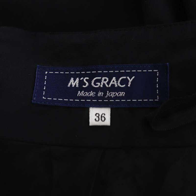 【中古】エムズグレイシー M'S GRACY 22年 スカート 膝丈 タック フレア 36 黒 ブラック /DO ■OS レディース 【ベクトル 古着】 231128 3