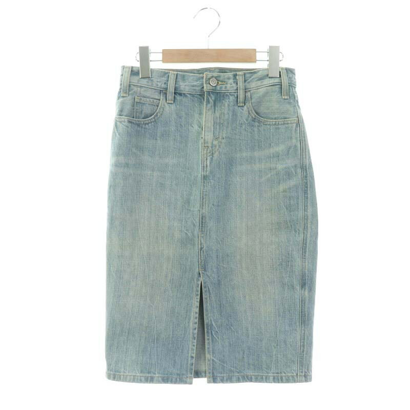 【中古】リーバイス Levi's デニムスカート 膝丈 タイト ジッパーフライ コットン W25 水色 ライトブルー /NR ■OS レディース 【ベクトル 古着】 240124ブランドリーバイス Levi's表記サイズW25（日本サイズXS相当）実寸サイズウエスト：66cm　ヒップ：89cm　スカート丈：59cm　　素材綿100％ パッチ 牛革色水色仕様・ジッパーフライ ・ポケット×4 ・スリット22cm状態この商品には下記のようなダメージがあります。 ・全体的に使用感と黄ばみ ・前側至る所にシミ ・後ろ側右サイドに茶色い汚れ ・裏側ウエストにほつれ ※全体的に中古品としての使用感と上記のようなダメージがありますが、通常使用には支障のない商品です。掲載写真や記載内容をご確認いただき、ご理解の上ご購入ください。商品のお問い合わせの回答を休止しております。＊各商品ページの商品詳細等をご確認の上ご購入ください。【中古】リーバイス Levi's デニムスカート 膝丈 タイト ジッパーフライ コットン W25 水色 ライトブルー /NR ■OS レディース 【ベクトル 古着】 240124状態ランク　”B”詳細については、下記および「状態ランクについて」ページをご覧ください。未使用・新品の商品ほぼ新品同様の商品使用感が少なく、かなり状態の良い商品使用感はあるが、傷や汚れの少ない商品使用感の他、傷や汚れが見られる商品かなり大きな傷みがある難あり商品※S〜CランクはUSED品となりますので、使用感をご理解の上でご入札下さい。状態ランクについてinformationブランドリーバイス Levi's表記サイズW25（日本サイズXS相当）実寸サイズウエスト：66cm　ヒップ：89cm　スカート丈：59cm　　素材綿100％ パッチ 牛革色水色仕様・ジッパーフライ ・ポケット×4 ・スリット22cm状態この商品には下記のようなダメージがあります。 ・全体的に使用感と黄ばみ ・前側至る所にシミ ・後ろ側右サイドに茶色い汚れ ・裏側ウエストにほつれ ※全体的に中古品としての使用感と上記のようなダメージがありますが、通常使用には支障のない商品です。掲載写真や記載内容をご確認いただき、ご理解の上ご購入ください。商品のお問い合わせの回答を休止しております。＊各商品ページの商品詳細等をご確認の上ご購入ください。本商品は一点物です他サイトや店舗にて販売している商品です。多少のお時間差にて欠品になることもございます。予めご了承頂ますようお願い致します。ベクトル・サイズガイドはこちらこの商品と同じブランドの商品を見る