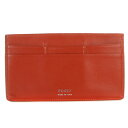 【中古】フォクシー FOXEY Cardfolio Everyday 財布 札入れ カード入れ レザー ロゴ 朱色 赤 レッド 39375 /SR40 レディー...