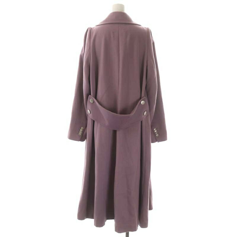 【中古】アメリヴィンテージ Ameri VINTAGE 21AW CHARME FLARE LONG COAT ダブルコート チェスター ロング アウター ウール S 紫 パープル /MI ■OS ■SH レディース 【ベクトル 古着】 231207