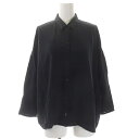 エヴァムエヴァ evam eva cupro square shirts シャツ キュプラスクエアシャツ 長袖 黒 ブラック E211T086 /HS ■OS レディース  231220