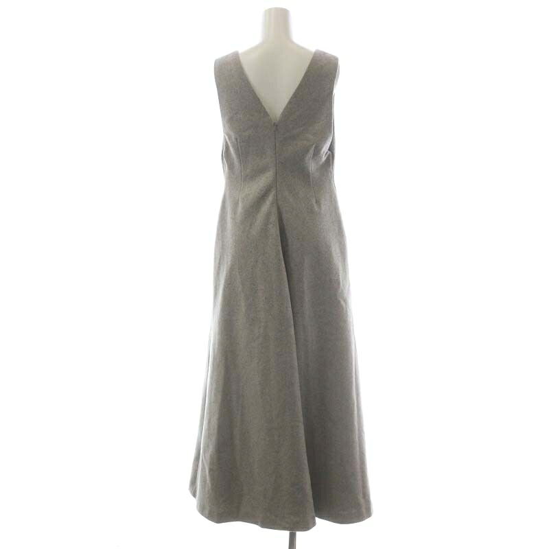 【中古】ロンハーマン Ron Herman ウールVネックロングワンピース ノースリーブ マキシ丈 XS 杢グレー /MI ■OS ■SH レディース 【ベクトル 古着】 240105