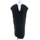 【中古】クラネ CLANE 21AW HENRY NECK KNIT LONG VEST ベスト プルオーバー ロング F 黒 ブラック /DF ■OS レディース 【ベクトル 古着】 240117